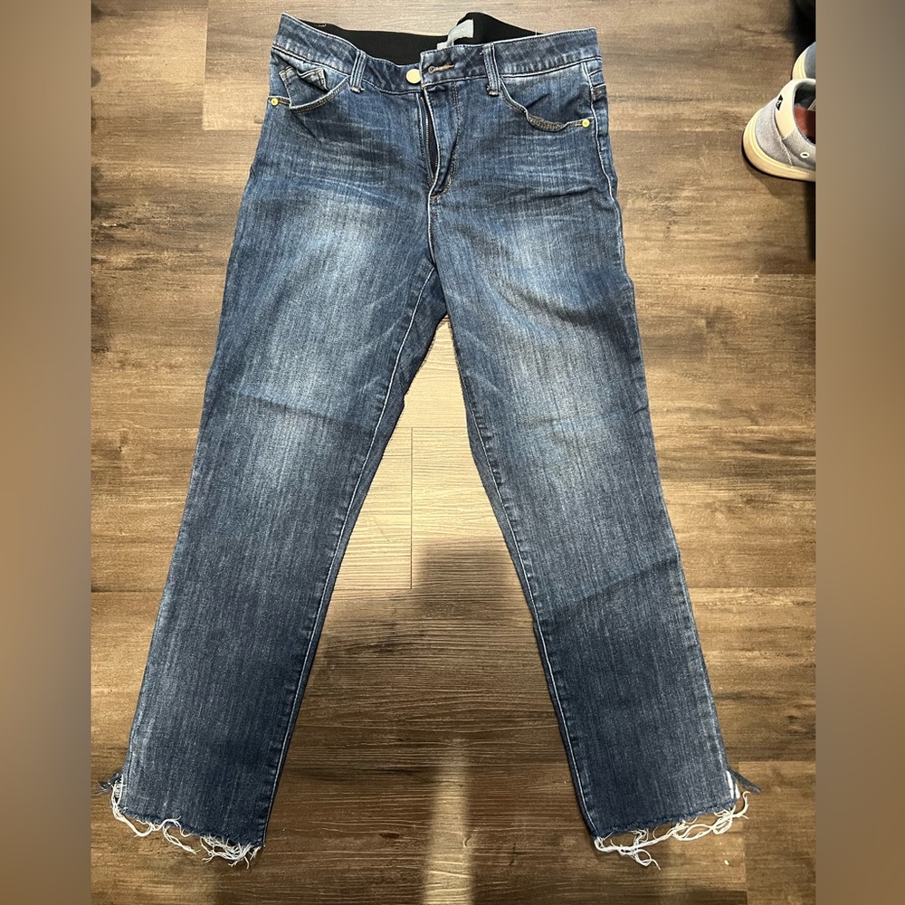 Wit and Wisdom Ab'Solution High Waist Raw Hem Skinny Crop Jeans